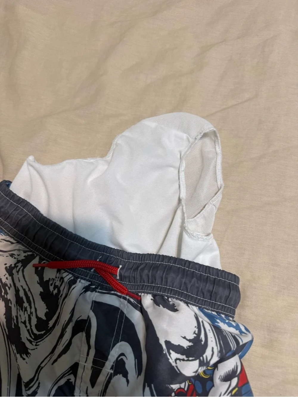 Boys Swim Trunks - Marvel Graphic - Navy/Blue/Red. Size 7